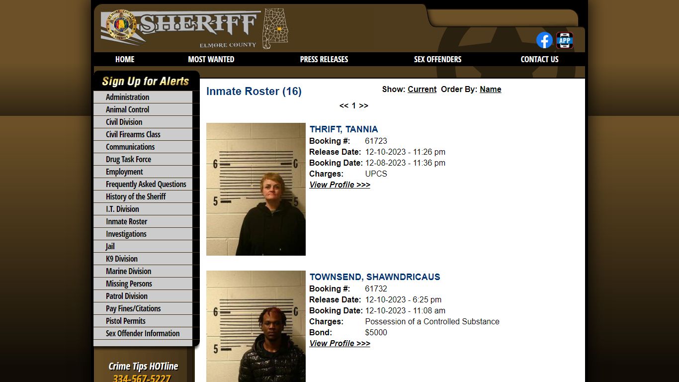 Inmate Roster - Elmore County AL Sheriff's Office